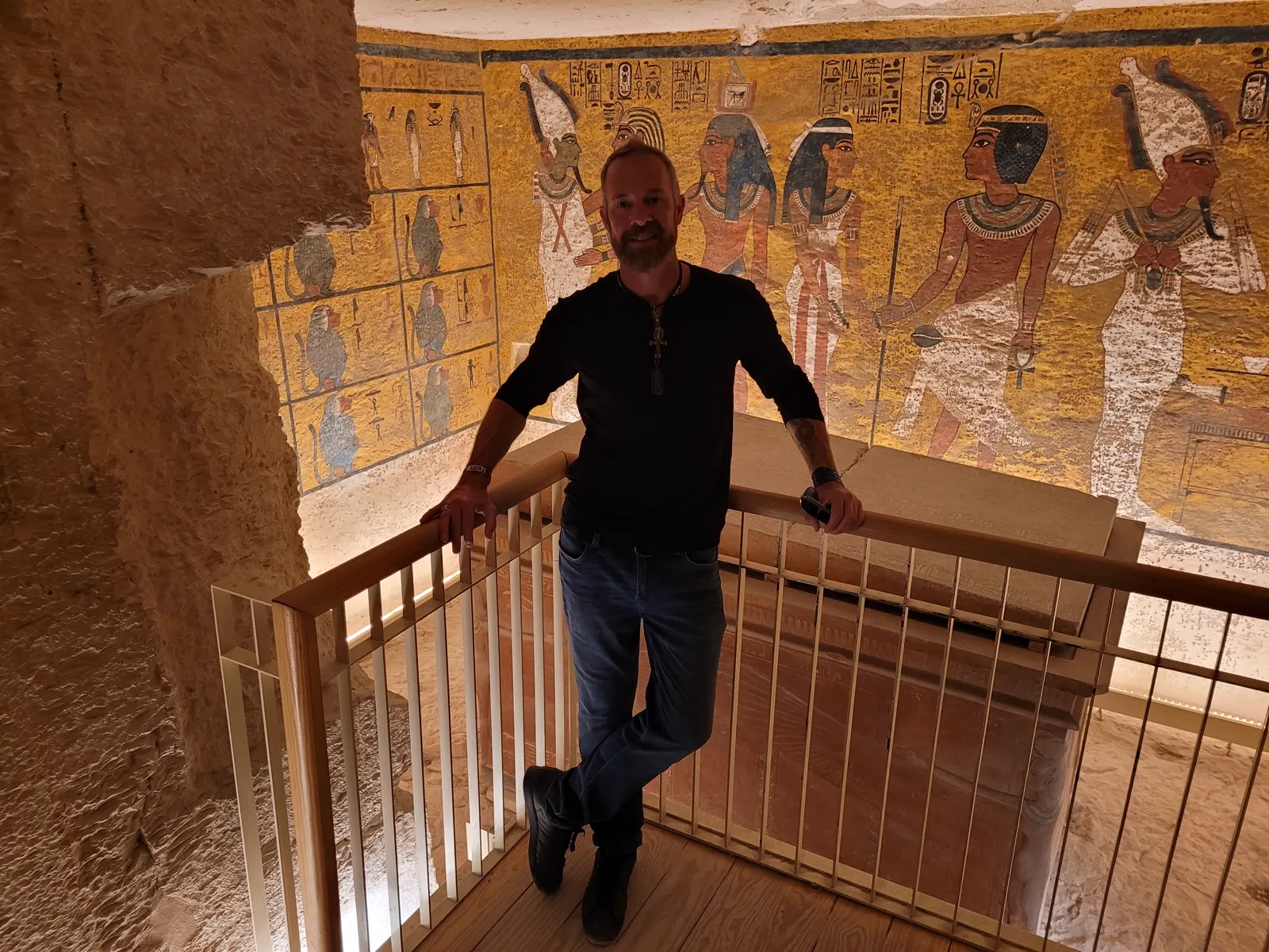 Jason in a tomb in the Valley of the Kings